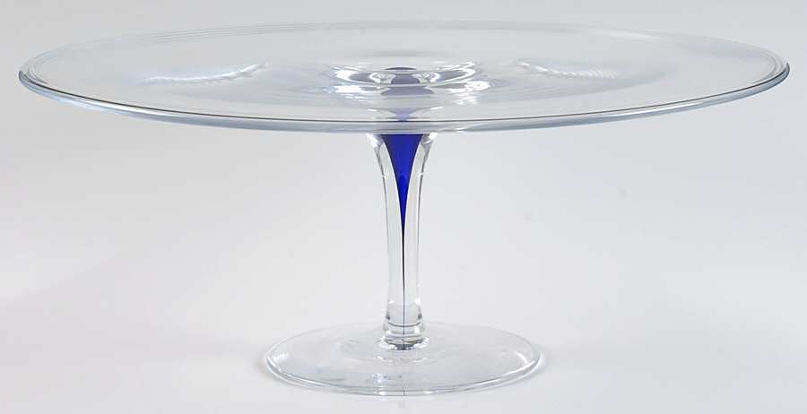 Intermezzo Blue 13" Diameter Cake Stand/Pedestal by Orrefors-1