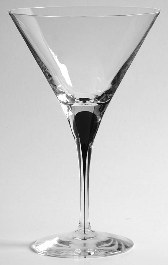 Intermezzo Black Martini Glass by Orrefors-1