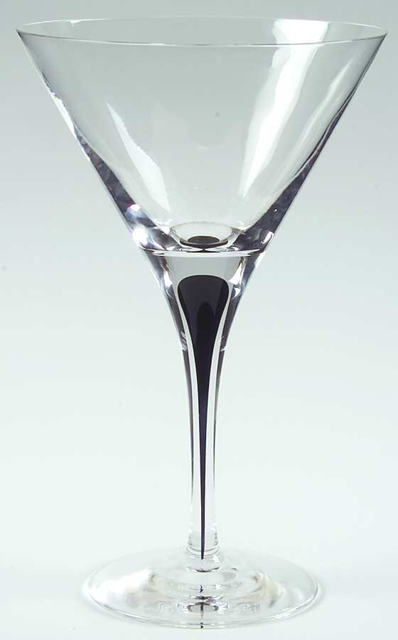 Intermezzo Black Martini Glass by Orrefors-1