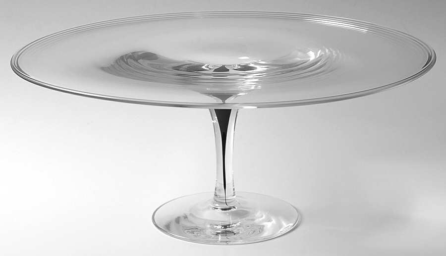 Intermezzo Black 13" Diameter Cake Stand/Pedestal by Orrefors-1