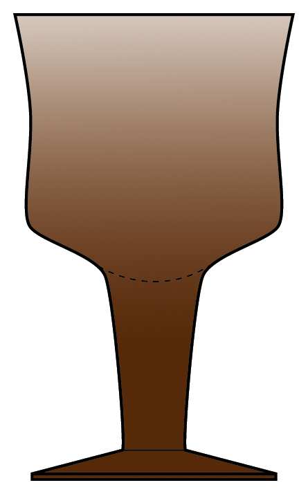 Patio Canyon Brown Water Goblet by Orrefors-1