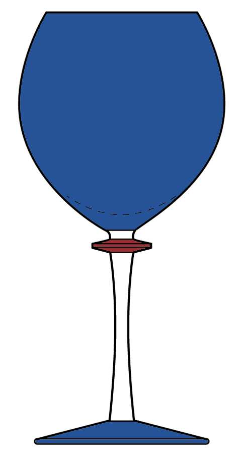 Pepperoni Blue Water Goblet by Orrefors-1