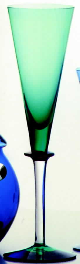 Pepperoni Green Fluted Champagne by Orrefors-1