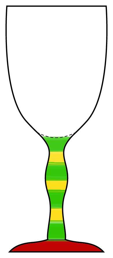 Polka Red (Red Base) Water Goblet by Orrefors-1