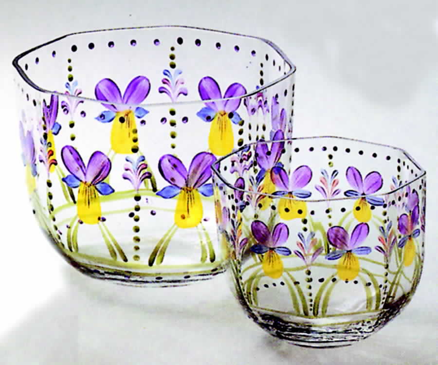 Violet (Handpainted) 6" Round Bowl by Orrefors-1