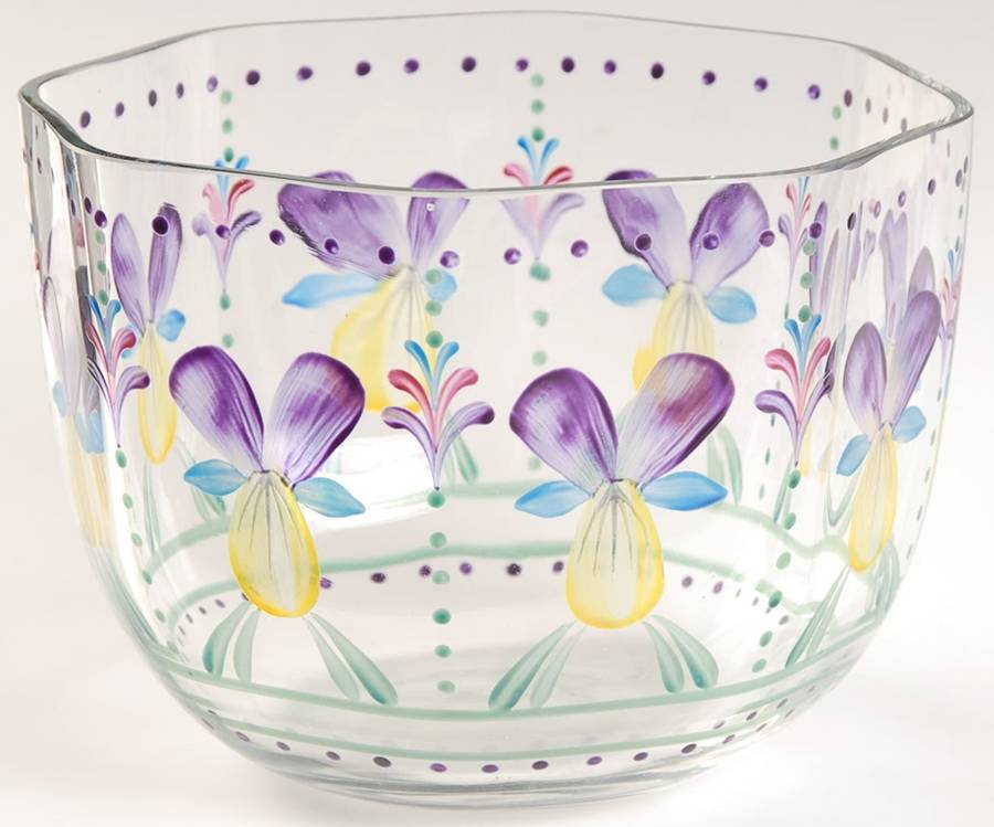 Violet (Handpainted) 7" Round Bowl by Orrefors-1