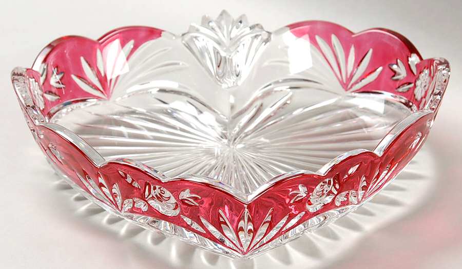 Southern Garden Accent (Red Band) Heart Shape Tray by Oneida-1