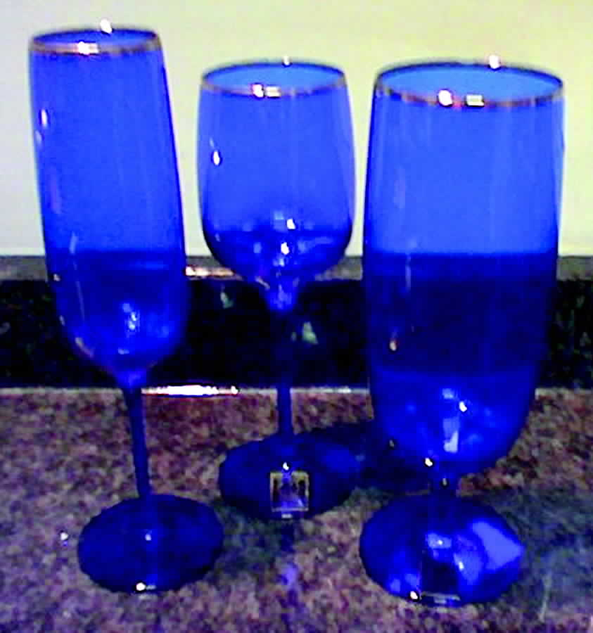 Boardroom Blue Fluted Champagne by Oneida-1