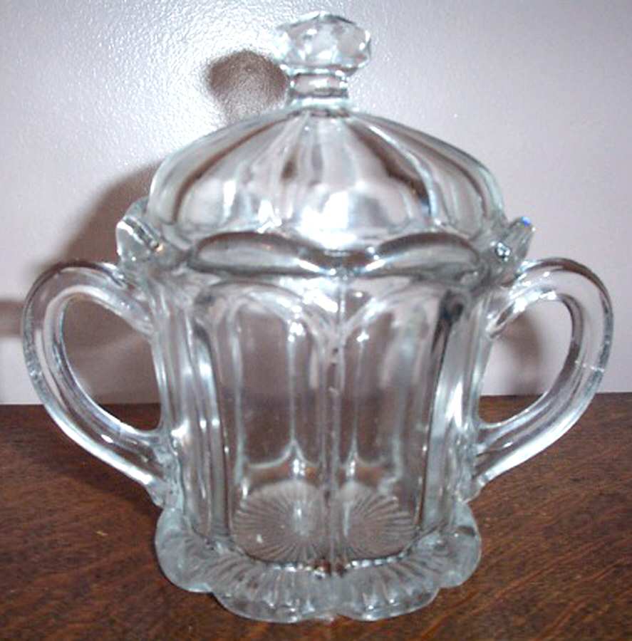 O'Hara Loop Sugar Bowl & Lid by O'Hara Glass-1