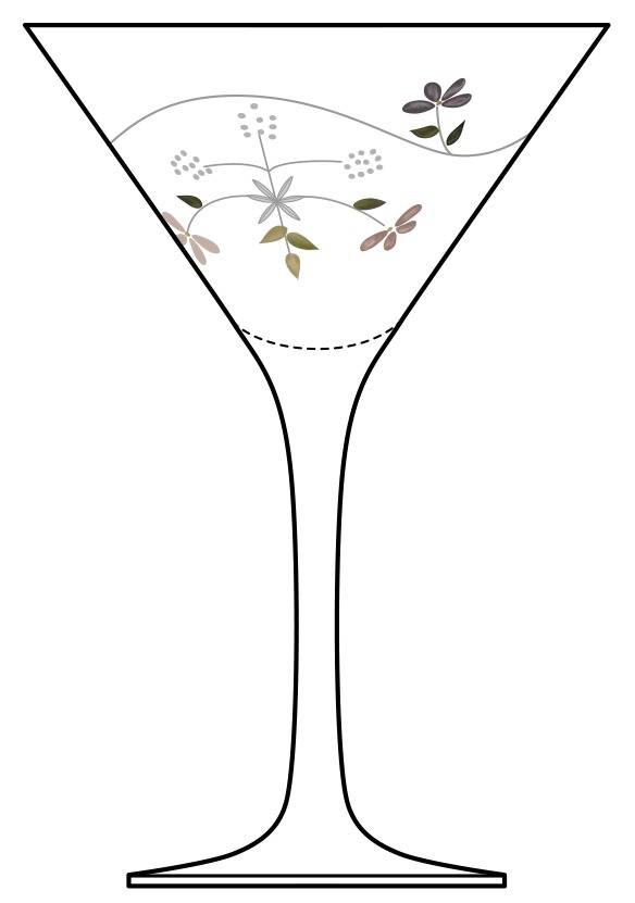 Floral Elegance Martini Glass by Oneida-1