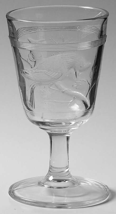 Cardinal Clear Water Goblet by Ohio Flint-1