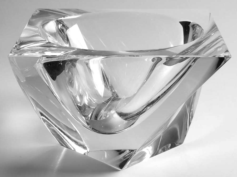 Tornado 7" Square Bowl by Orrefors-1
