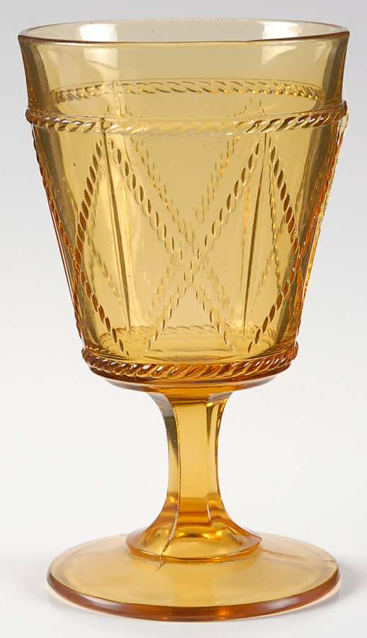 Reticulated Cord Water Goblet by O'Hara Glass-1