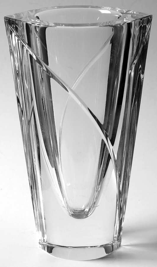 Marin Swirl Cut 6" Flower Vase by Orrefors-1