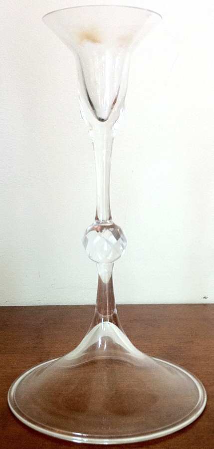 Facit 8" Single Light Candlestick by Orrefors-1