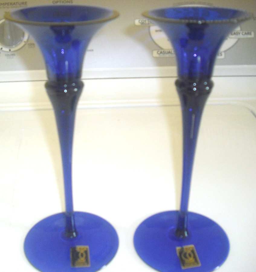 Accent Cobalt 9" Single Light Candlestick by Oneida-1