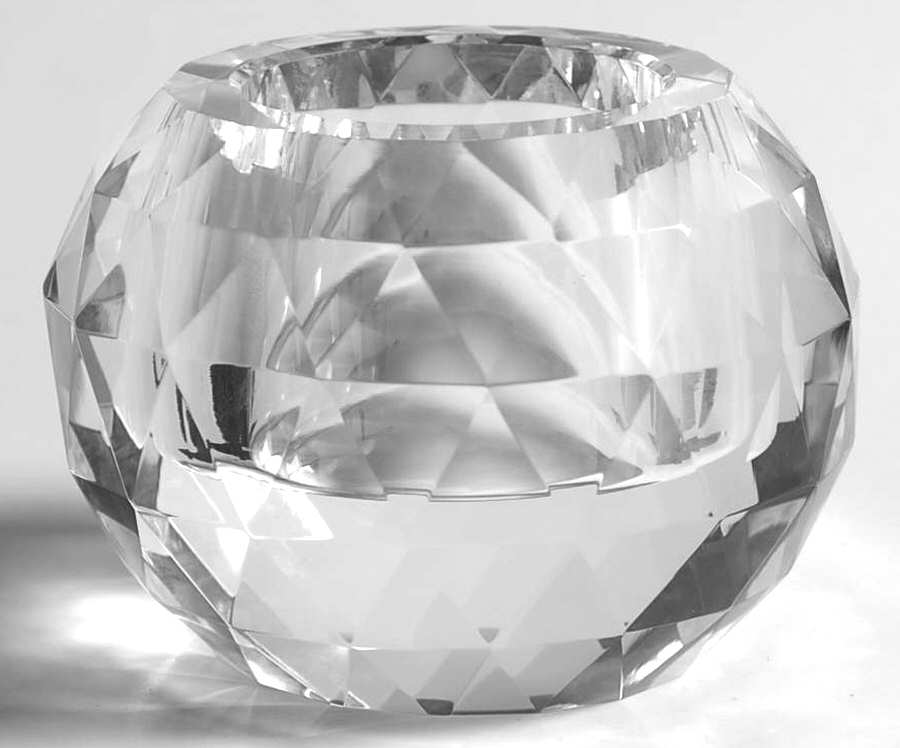 Cut Ball Votive Candleholder by Oleg Cassini-1