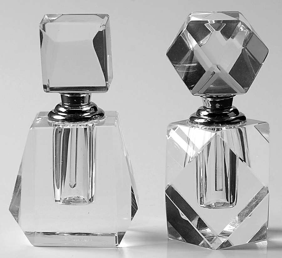 Perfume Bottles (Set of 2,Motifs 1 & 2) Perfume Bottles & Stoppers by Oleg Cassini-1