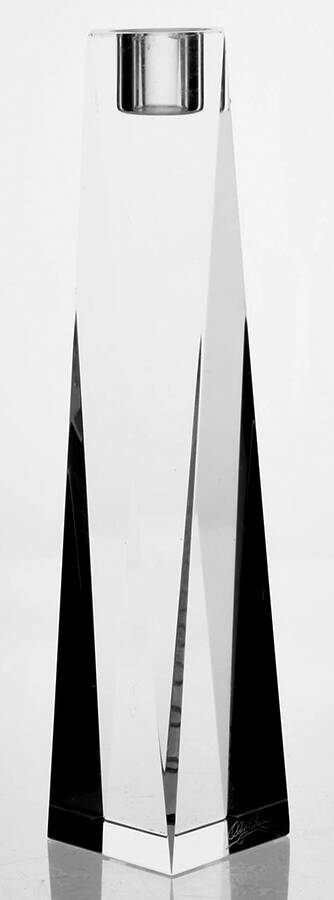 Brigitte 8" Single Light Candlestick by Oleg Cassini-1