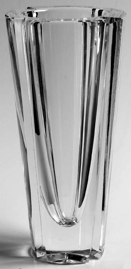 Marin Vertical Cut (Indent base) 6" Flower Vase by Orrefors-1