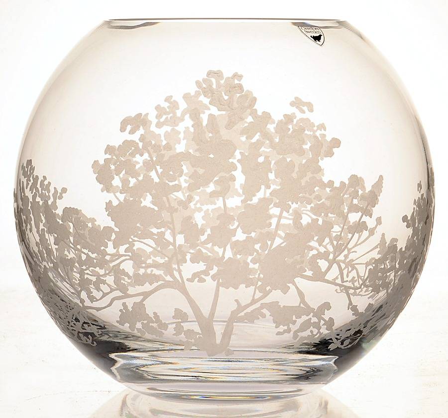 Organic 7" Ball Vase by Orrefors-1