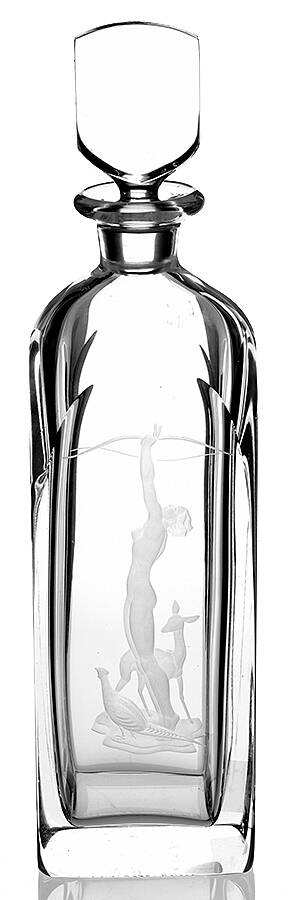 Vicke Lindstrand (VL) Decanter & Stopper by Orrefors-1