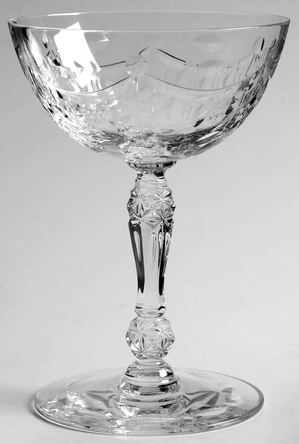Coburn Champagne/Tall Sherbet by Pairpoint-Gunderson Crystal-1