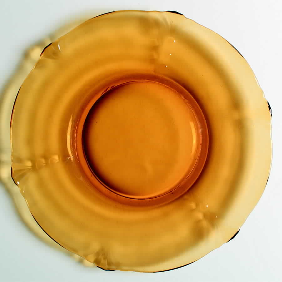 Crow's Foot Amber Luncheon Plate by Paden City-1