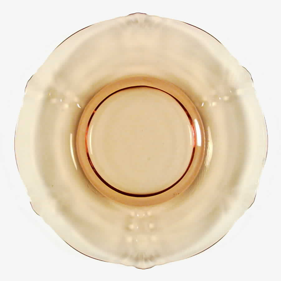 Crow's Foot Amber Dinner Plate by Paden City-1