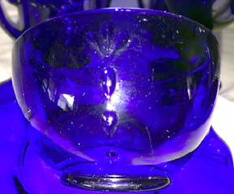 Crow's Foot Blue Cup Only by Paden City-1