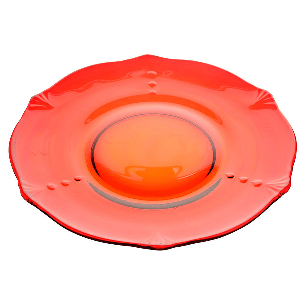Crow's Foot Ruby Dinner Plate by Paden City-1