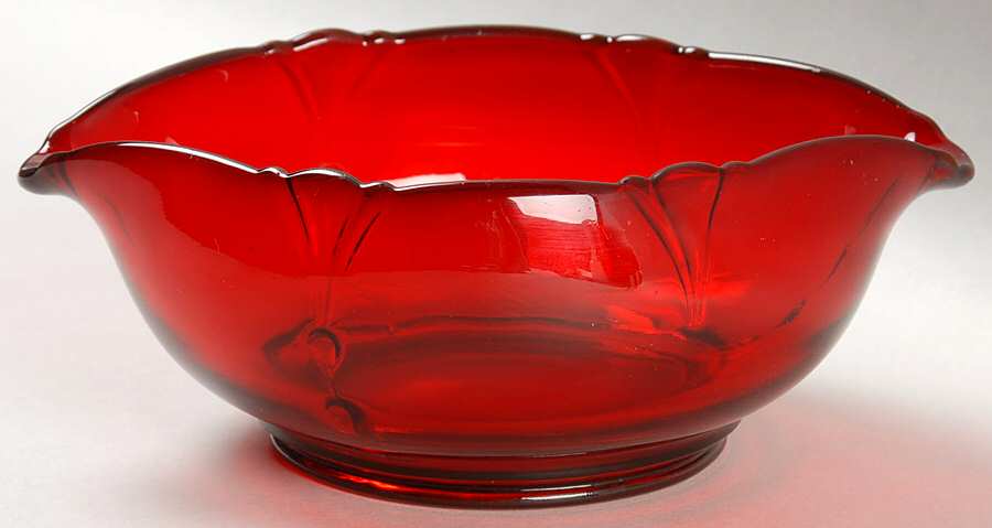 Crow's Foot Ruby Footed Gravy Boat by Paden City-1