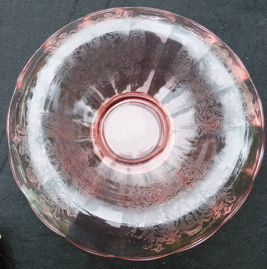 Cupid Pink 13" Console Bowl by Paden City-1
