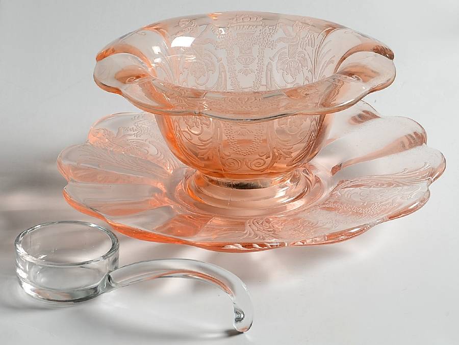 Cupid Pink Mayonnaise Bowl, Bowl Only by Paden City-1