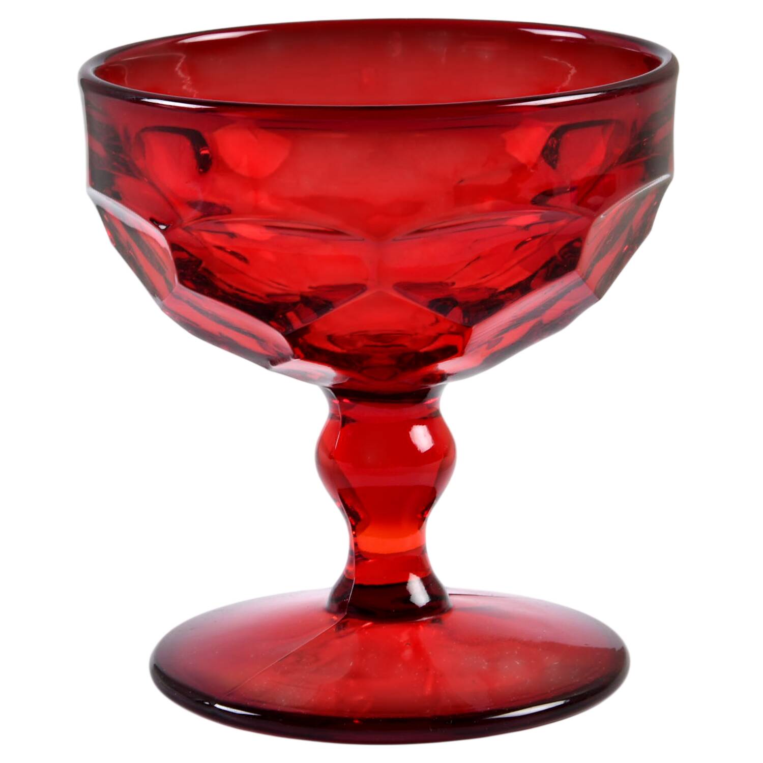 Georgian Ruby Champagne/Tall Sherbet by Paden City-1