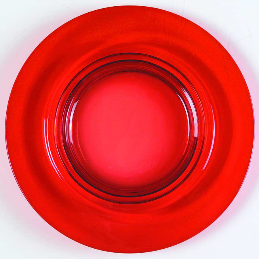 Penny Line Ruby Luncheon Plate by Paden City-1