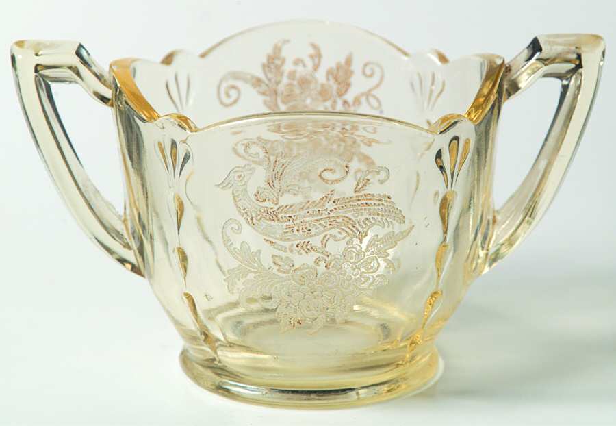 Peacock Reverse Yellow Open Sugar by Paden City-1
