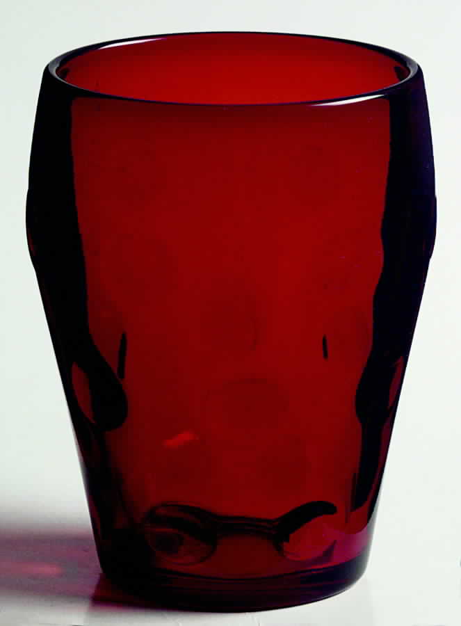 Popeye and Olive Ruby Flat Tumbler by Paden City-1