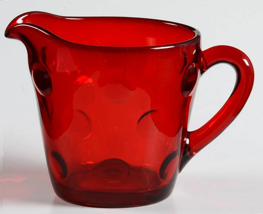 Popeye and Olive Ruby Creamer by Paden City-1