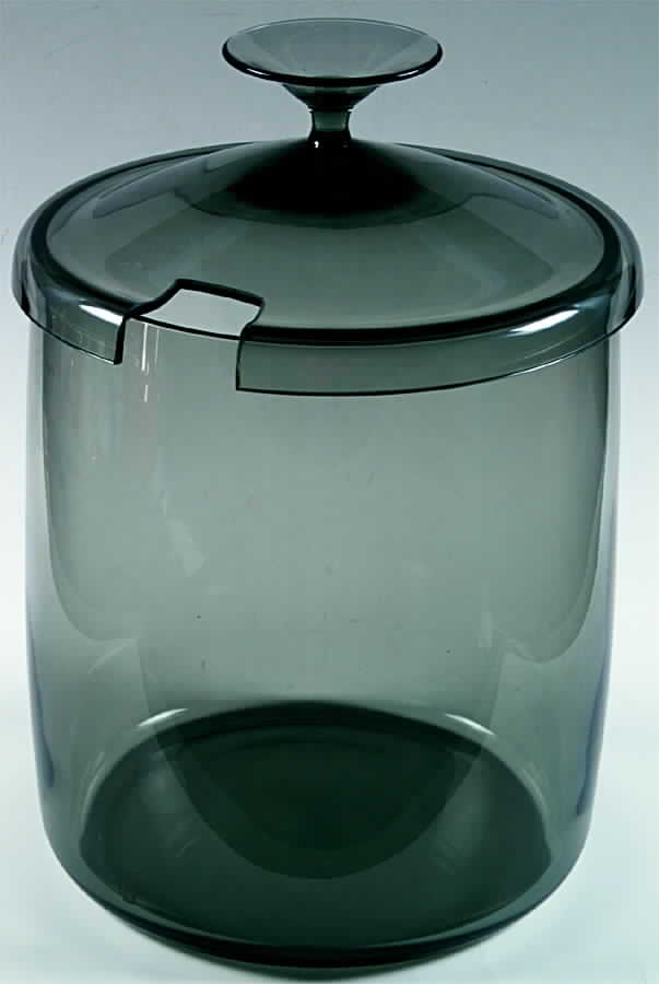 Cora Smoke (Smoke Bowl, Clear Stem) Punch Bowl & Lid by Peill-1