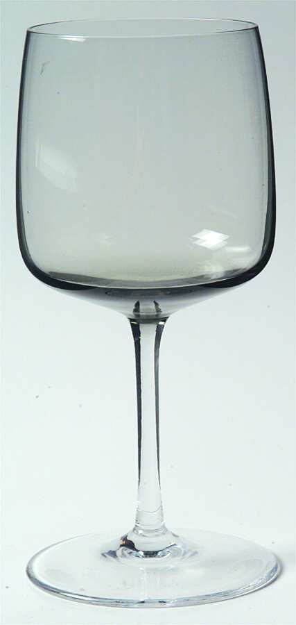 Cora Smoke (Smoke Bowl, Clear Stem) Water Goblet by Peill-1
