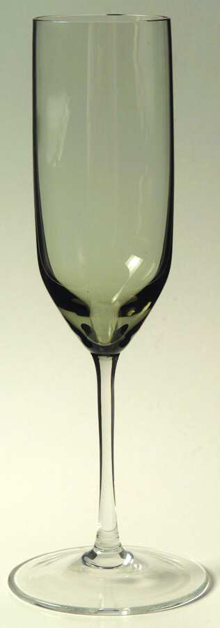 Cora Smoke (Smoke Bowl, Clear Stem) Fluted Champagne by Peill-1
