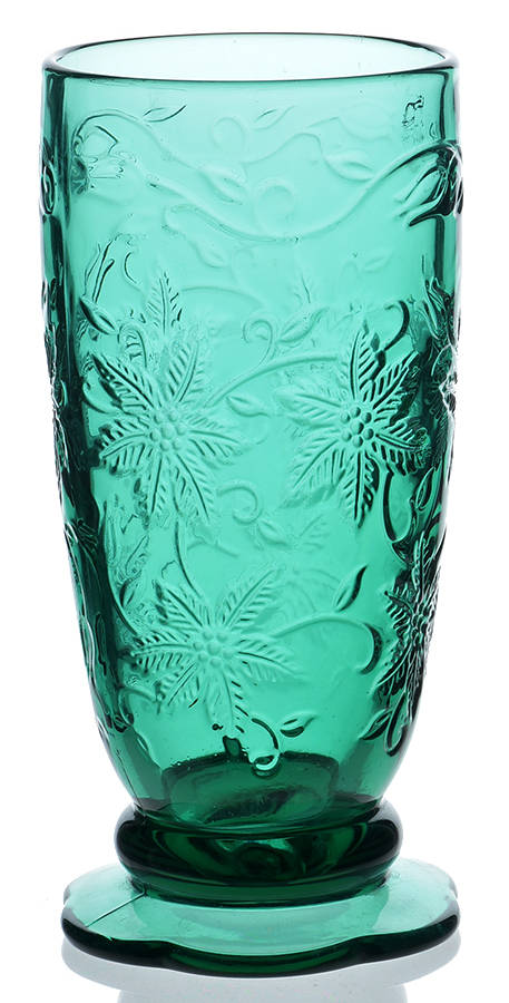 Fantasia Emerald Green Footed Tumbler by Princess House-1