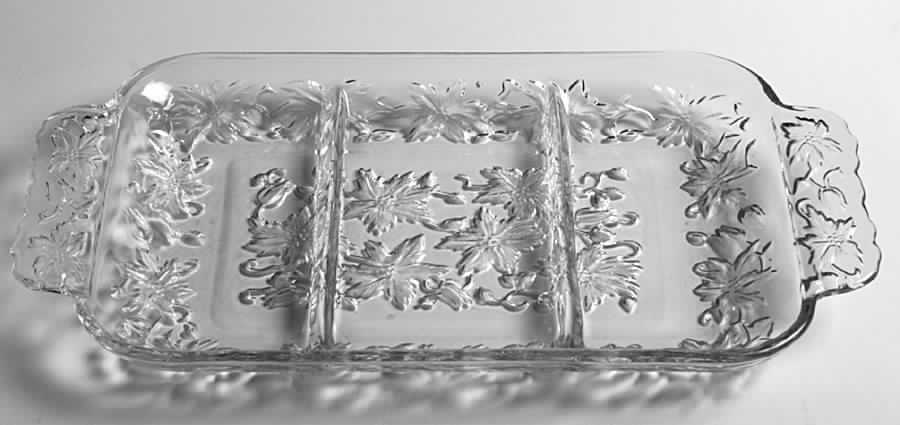 Fantasia 12" Rectangular 3 Part Relish by Princess House-1