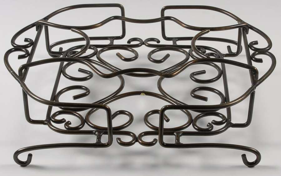Fantasia 2 Piece) Metal Holder for (8 Piece) Chip & Dip Set by Princess House-1