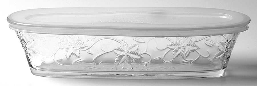 Fantasia Appetizer/Flatware Dish W/Lid by Princess House-1