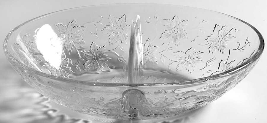 Fantasia Divided Oval Vegetable Bowl by Princess House-1