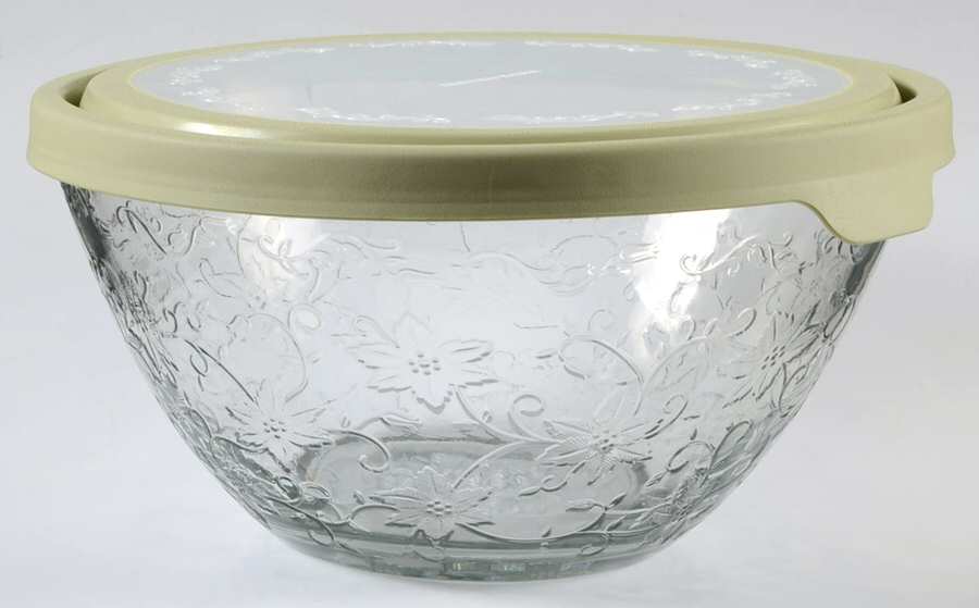 Fantasia 10" Salad Bowl & Plastic Lid by Princess House-1