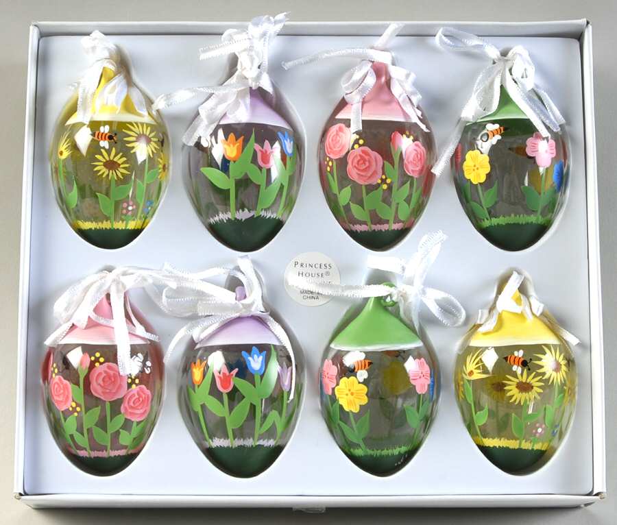 Fantasia (Set of 8) 2 Each Motif 1-4 Egg by Princess House-1