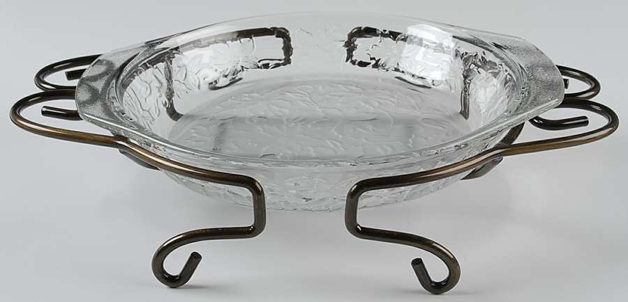 Fantasia Pie Plate & Metal Holder by Princess House-1